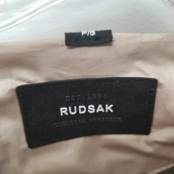 Rudsak Benedetia Straw Leather Cropped Tan  Brown Jacket S - Picture 3 of 14